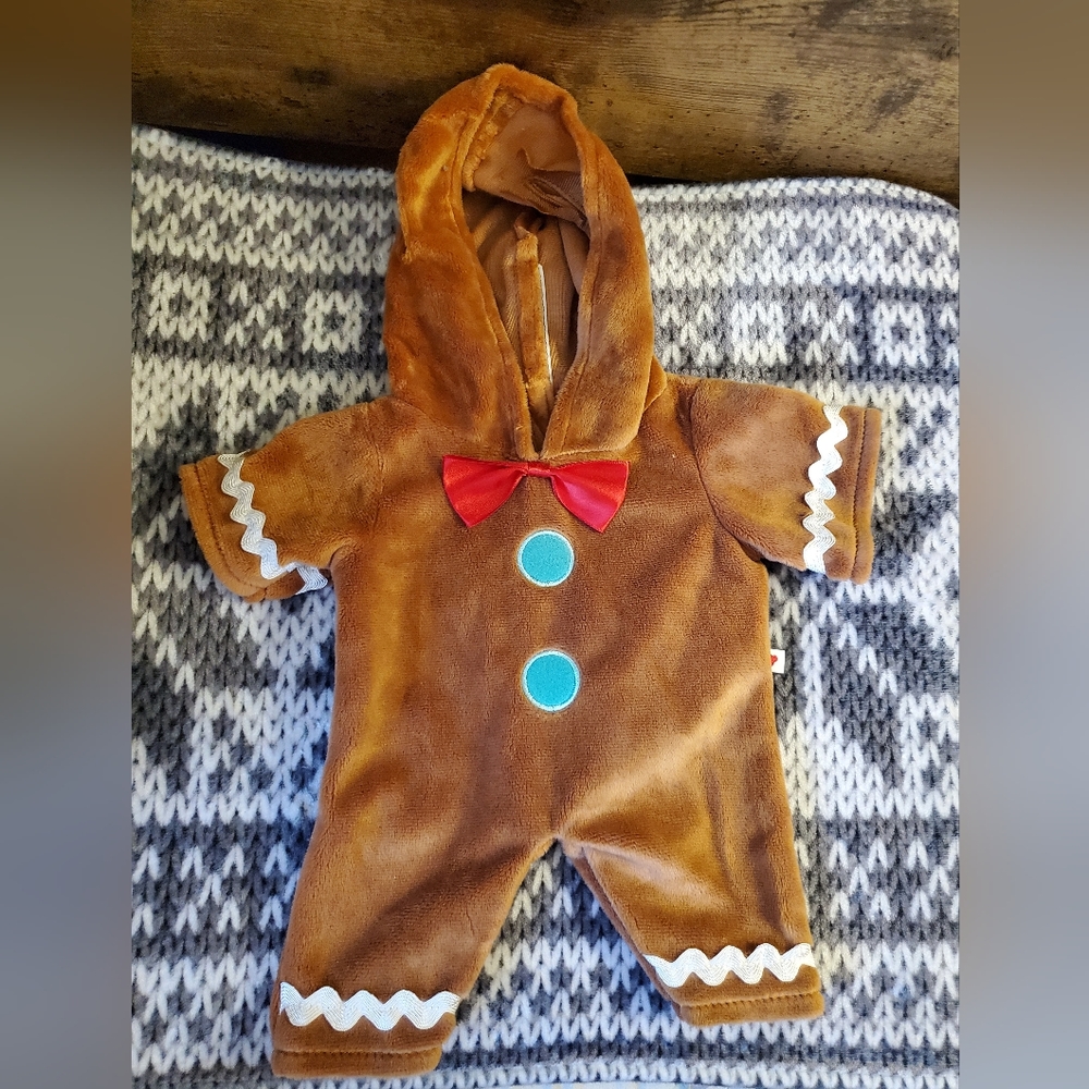 Build A Bear  Gingerbread Man Christmas  Costume New with tag